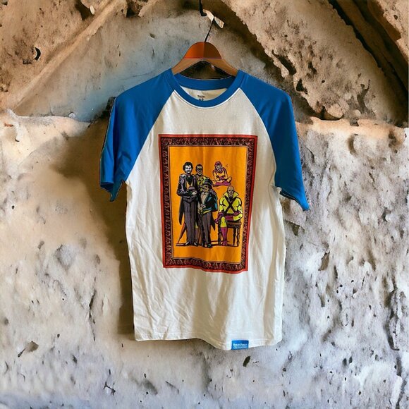 DC Comics Villains Graphic T-Shirt M Joker Lex Luthor Raglan Sleeves CultureFly - Picture 2 of 9